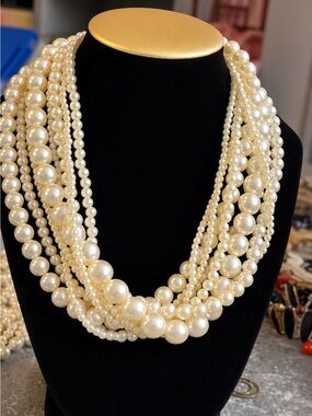 Pearl Necklace - Elegant Layered Women’s Jewelry